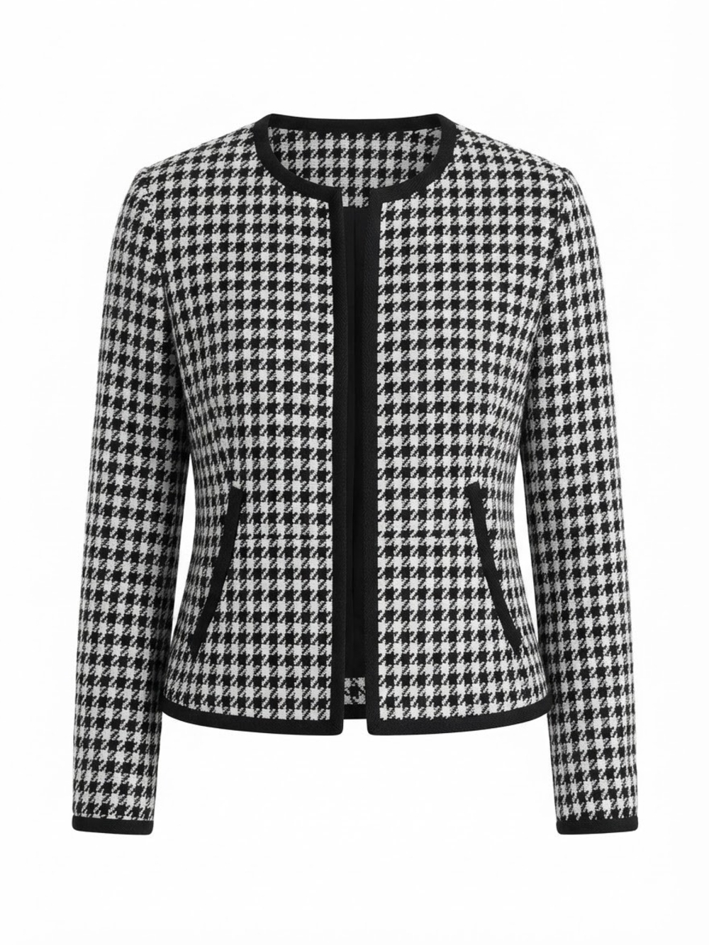 Larry Levine Black & White Houndstooth Jacket